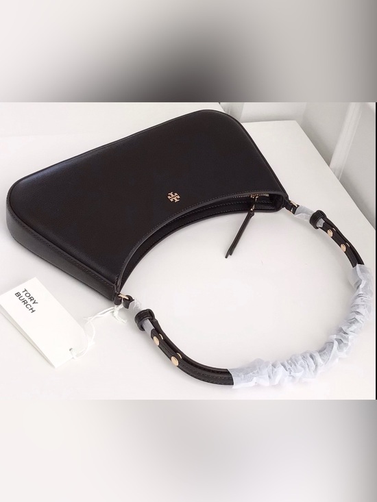 Tory Burch Handbags - Tory Burch Rory Shoulder Bag Textured Leather Warm Mahogany NEW